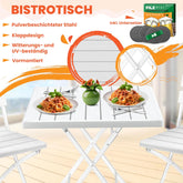 KESSER® Balkontafel - Tuintafel - Bistrotafel - Klapbaar - Wit